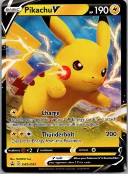 Pokemon Card Pikachu V SWSH061 Black Star Promo - Near Mint - Image 1