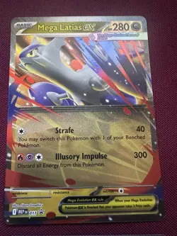 JUMBO Mega Latias Ex 011 Black Star Promo 3D Effect & Both Mega Latias Cards - Image 2
