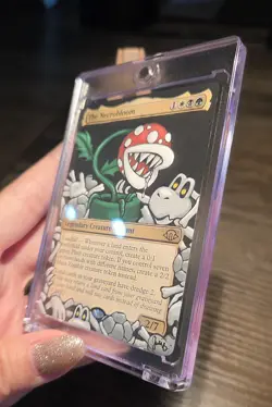 MTG Alter Hand Painted: The Necrobloom Piranha Plant Super Mario - Image 3