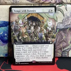 Tempt with Bunnies #0049 (Extended Art) Commander: Bloomburrow Regular NM - Image 1