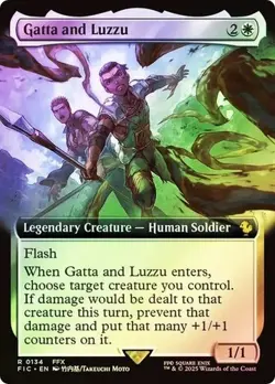 Gatta and Luzzu (Extended Art) #134 FOIL - MTG Final Fantasy FIC Commander Magic - Image 1