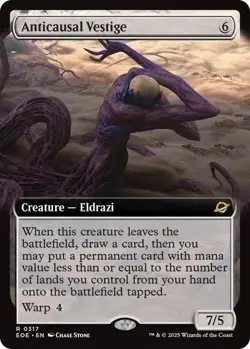 (Foil) MTG Anticausal Vestige (Extended Art) R Edge of Eternities 317 NM - Image 1