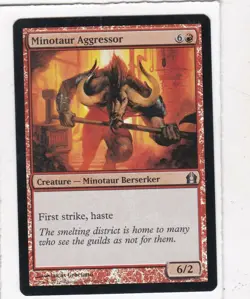 MTG: Return to Ravnica: Foil: Minotaur Aggressor - Image 1