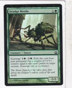 MTG: Return to Ravnica: Foil: Drudge Beetle - Image 1