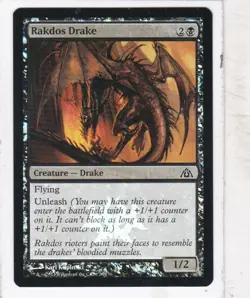 MTG: Dragons Maze: Foil: Rakdos Drake - Image 1