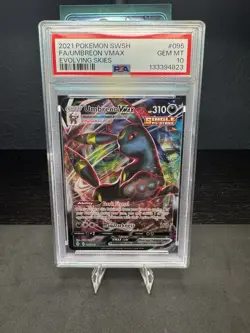 PSA 10 Umbreon VMAX #095 Pokemon SWSH Evolving Skies English 2021 - Image 1