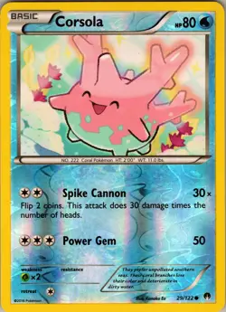 Corsola 29/122 Common - Pokemon TCG XY: BREAKpoint - Reverse Holo (NM) - Image 1