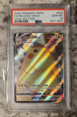 PSA 10 GEM MINT Pikachu VMAX 044/185 Pokemon Vivid Voltage 044/185 PSA GEM 10 - Image 1