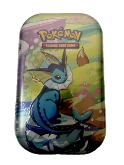 Prismatic Evolutions Mini Tin - Vaporeon Art - Sealed Brand NEW - Pokemon TCG - Image 1