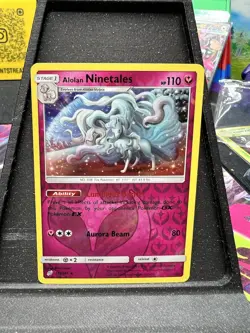 Pokemon TCG Alolan Ninetales Reverse Holo 111/181 Team Up - Image 1