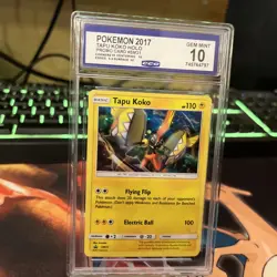 2017 Pokemon Tapu Koko 047/SM-P Holo Promo Expansion Sun & Moon CCG 10 GEM MINT! - Image 2