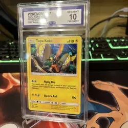 2017 Pokemon Tapu Koko 047/SM-P Holo Promo Expansion Sun & Moon CCG 10 GEM MINT! - Image 3