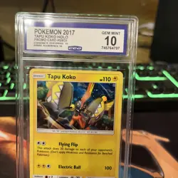 2017 Pokemon Tapu Koko 047/SM-P Holo Promo Expansion Sun & Moon CCG 10 GEM MINT! - Image 4