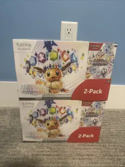 2x Pokemon Prismatic Evolutions Costco Elite Trainer Box + Booster Bundle 2-Pack - Image 1