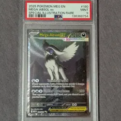 2025 POKEMON MEG EN-MEGA EVOLUTION SPECIAL ILLUSTRATION RARE MEGA ABSOL EX PSA 9 - Image 1