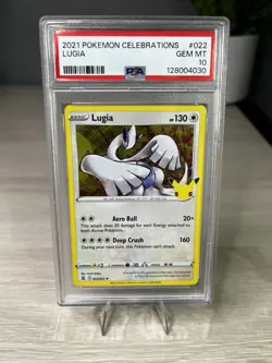 2021 Pokemon Lugia 022/025 Celebrations Holo PSA 10 Gem Mint New Cert Low Pop📈 - Image 1