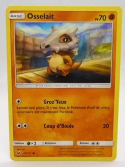 Carte Pokemon FRANCE Osselait 52/111 SL4 Invasion Carmin 2012 - Image 1