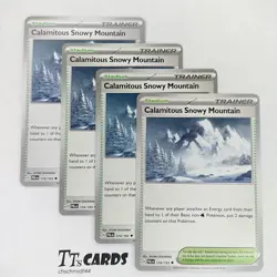 Calamitous Snowy Mountain 174/193 x4 Playset 4x - Pokemon SV Paldea Evolved PAL - Image 1