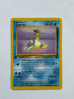 Pokemon | Lapras | Fossil | 1st Edition | non holo | LP condition - Image 1
