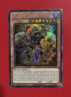 Yugioh! Duamutef, Blessing Of Horus Secret Rare 1st Edition AGOV-EN012 NM - Image 1
