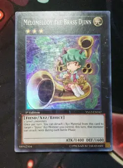 Yu-Gi-Oh! Melomelody the Brass Djinn YS12-EN042 Super Rare 1st Ed Light Play - Image 1