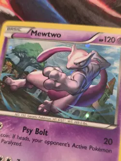 Mewtwo XY100 Black Star Promo Holo Pokemon Card - Image 2