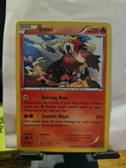 Entei - 14/98- Ancient Origins - Cosmos Holo Pokemon Card XY - Pack Fresh - Image 1