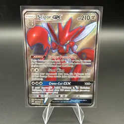 POKEMON CARD 2018 SCIZOR GX FULL ART 158/168 SUN & MOON CELESTIAL STORM - Image 1
