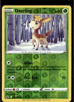 Pokemon Deerling 011/198 Chilling Reign Reverse Holo Common 4 Card Lot - Image 1