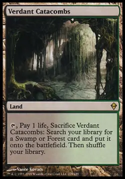 Verdant Catacombs -Foil Medium Play MTG Zendikar - Image 1