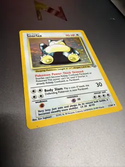 Pokemon Snorlax 11/64 Jungle Holo Rare Card Moderately Played - Image 3