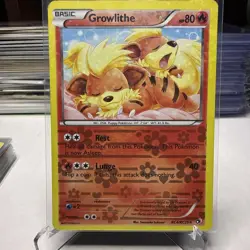 Pokemon TCG Growlithe Legendary Treasures Reverse Holo Card RC4/RC25 - Image 1