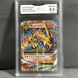 M Charizard EX 13/108 GMA 8.5 NM+ Evolutions XY 2016 Pokemon TCG Card Zard Holo - Image 1