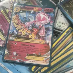 2015 POKEMON MEGA DIANCIE EX HP 190 XY 44 FULL HOLO BLACK STAR PROMO FOIL CARD - Image 1