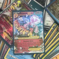 2015 POKEMON MEGA DIANCIE EX HP 190 XY 44 FULL HOLO BLACK STAR PROMO FOIL CARD - Image 5