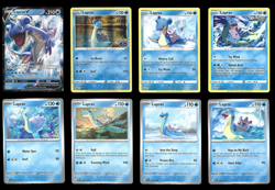 Lapras V Collector Card Collection Set of 8 English NM Cute Holo Rare - Image 1