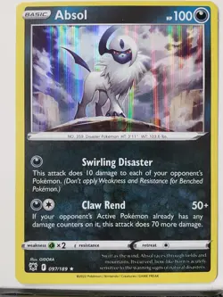 HOLO Absol 097/189 LP - B2G1F - Astral Radiance Sword Shield Pokemon Card - Image 1