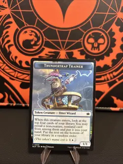 Magic the Gathering Thundertrap Trainer Token Near Mint Bloomburrow - Image 1