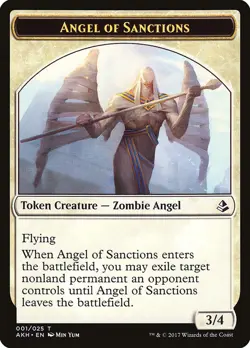 1x Angel of Sanctions Token - NM - Amonkhet Block - SPARROW MAGIC - Image 1