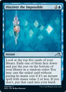 DISCOVER THE IMPOSSIBLE x4 mtg NM-M Kamigawa Neon Dynasty 4 Unc - Image 1