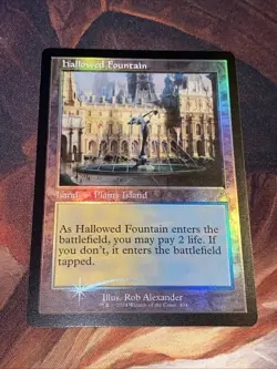 Hallowed Fountain X1 Mtg Ravnica Remastered Nm Foil Retro Frame - Image 1