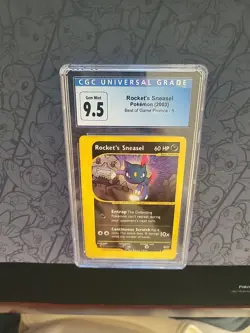 GEM MINT Pokemon: Rocket's Sneasel Best of Game 5 Promo 2003 Rare - CGC - E110 - Image 4