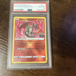 Pokemon TCG Radiant Charizard Pokemon Go Card 011/078 PSA 10 - Image 1