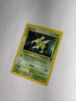2001 Base Set 2 Scyther Holo 17/130 Rare WOTC Pokemon Card TCG NM Mint *Swirl!* - Image 4