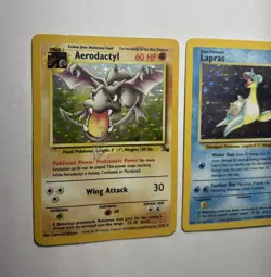 🔥1999 Fossil Holo Lot - Lapras 10/62 + Aerodactyl 1/62 - WOTC Pokemon Card TCG - Image 2