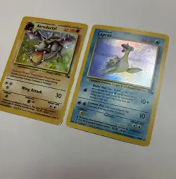 🔥1999 Fossil Holo Lot - Lapras 10/62 + Aerodactyl 1/62 - WOTC Pokemon Card TCG - Image 4