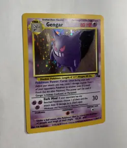 1999 Fossil Set Gengar Holo #5/62 Rare WOTC Pokemon Card TCG Original NM Mint! - Image 2
