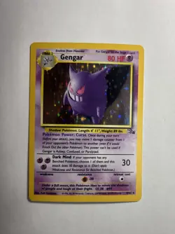 1999 Fossil Set Gengar Holo #5/62 Rare WOTC Pokemon Card TCG Original NM Mint! - Image 4