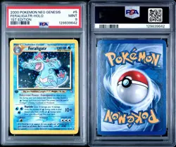 2000 Pokemon Neo Genesis 1st Edition #5 Feraligatr Holo PSA 9 MINT w/ SWIRL - Image 1