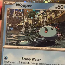 BLEED ERROR Cosmos Swirl Wooper SVP155 Black Star Promo 4 SWIRLSU Pokemon TCG - Image 1